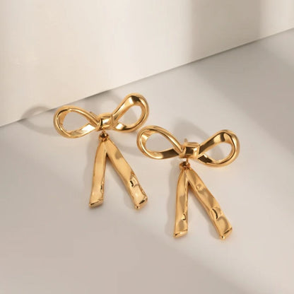 Golden bow Earrings