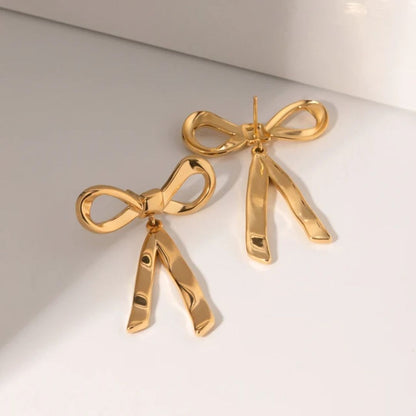 Golden bow Earrings