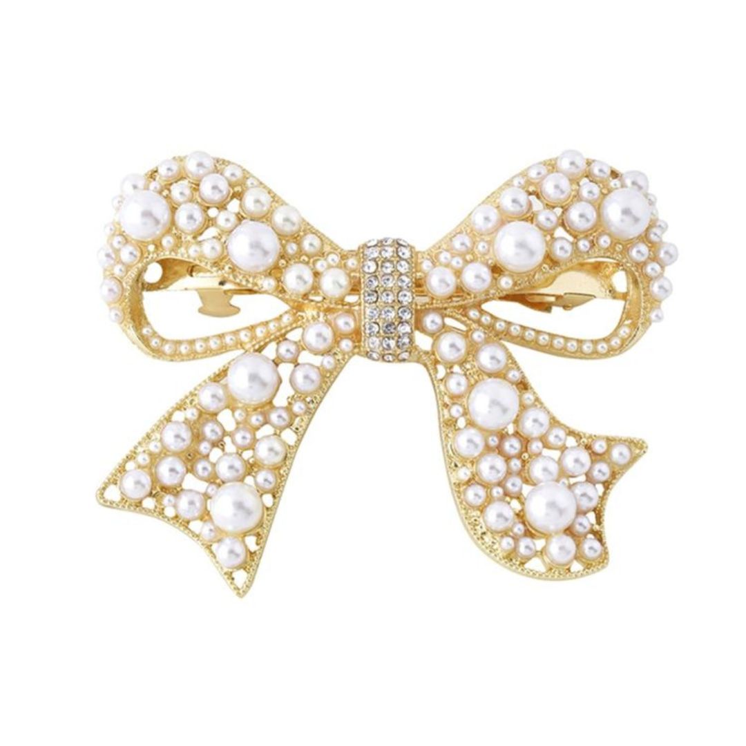 Golden Bowknot Hair Clip