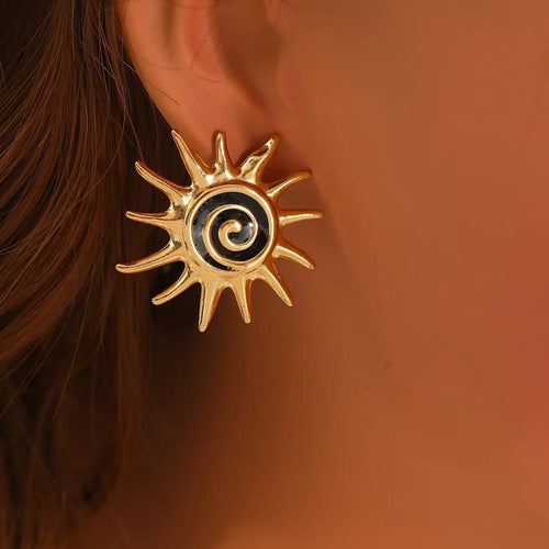 Goddess Sun Stud Earrings