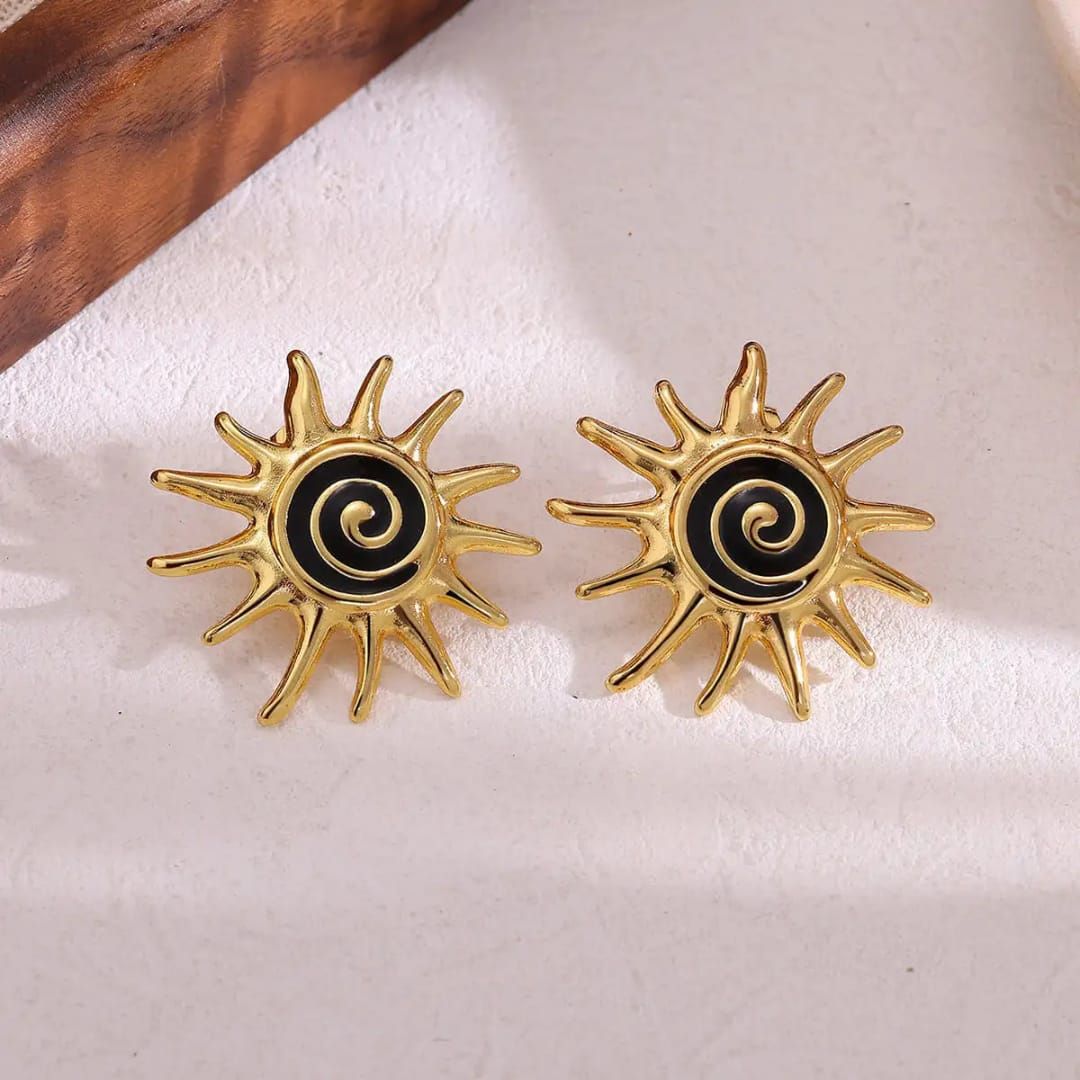 Goddess Sun Stud Earrings