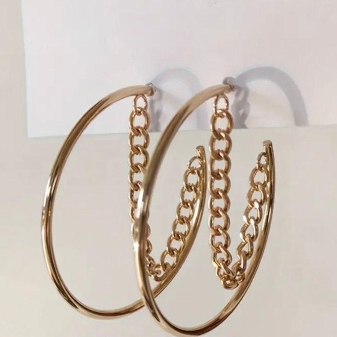 As Pretty As Gold Hoop Earrings