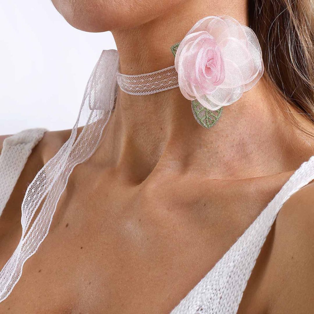 Angelic Pink Floral Necklace