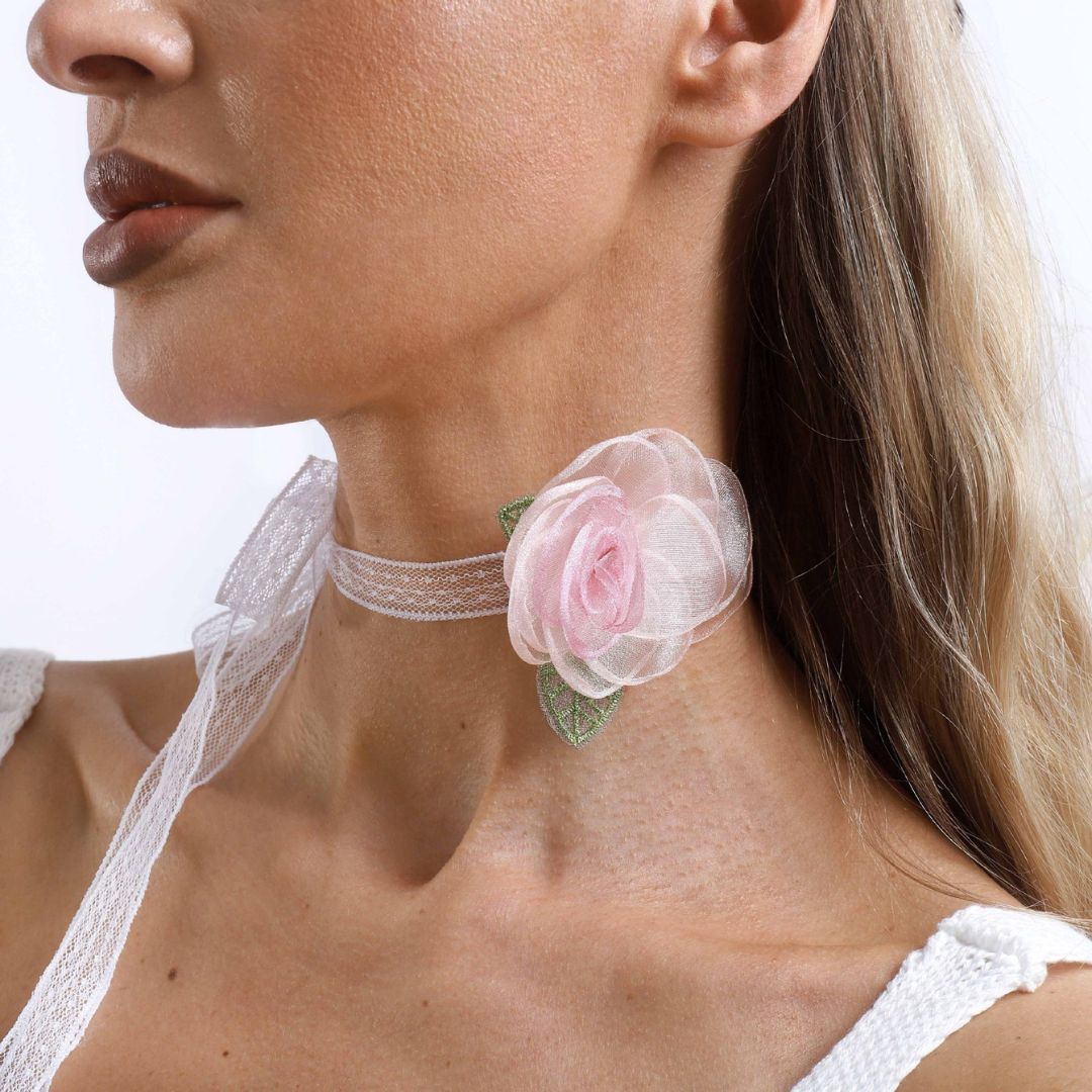 Angelic Pink Floral Necklace