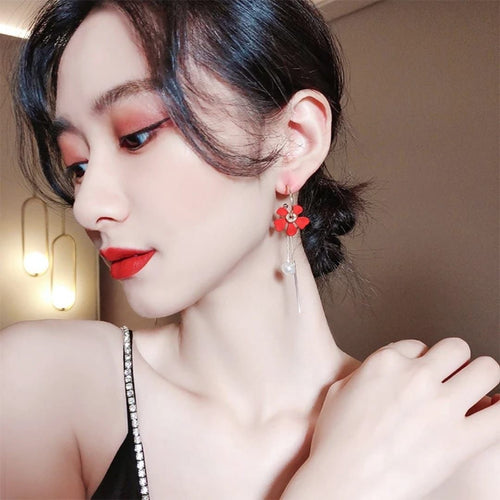 Daisy Long Chain Earrings