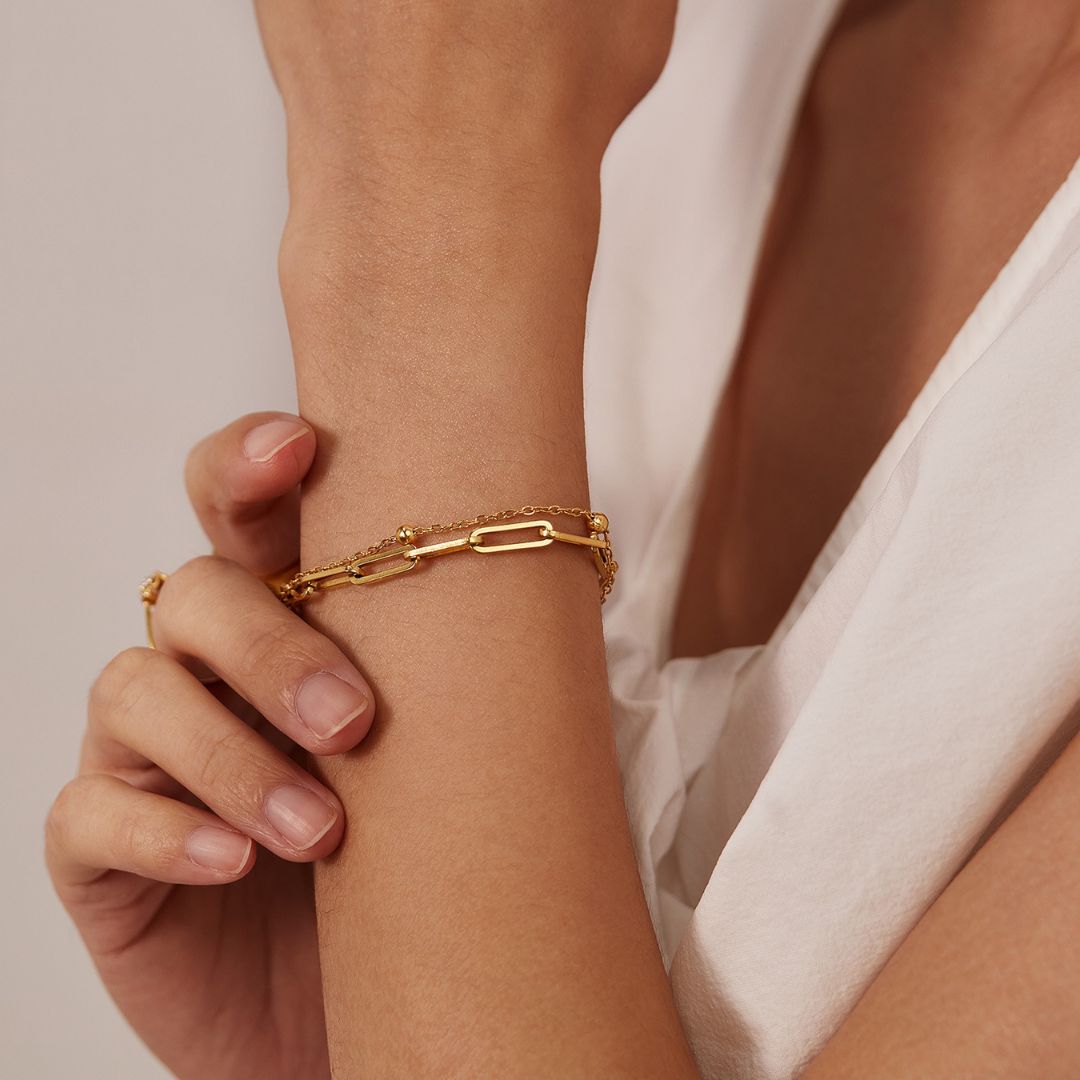 Dainty Bead Chain Bracelet