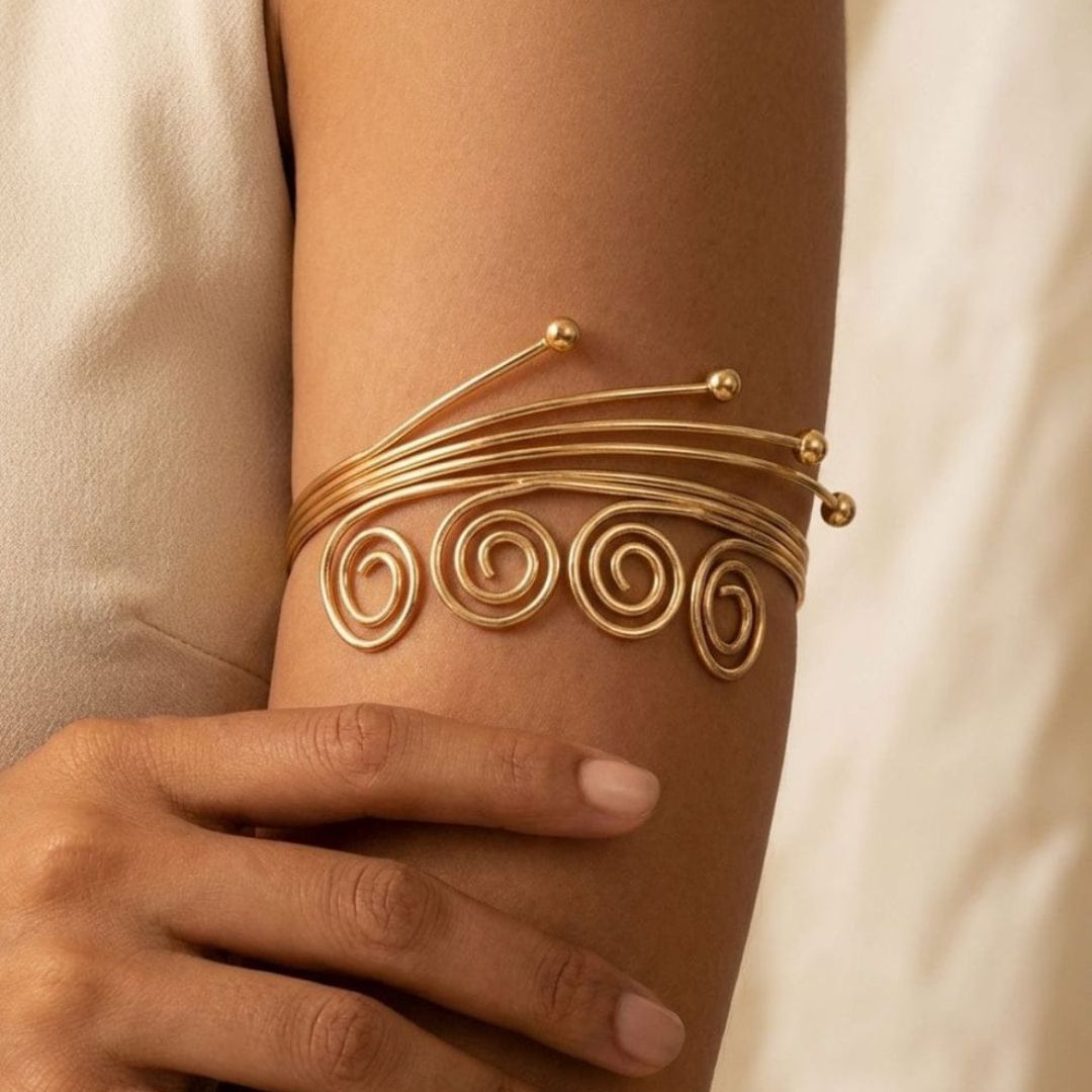 Ethnic Swirling Arm Cuff