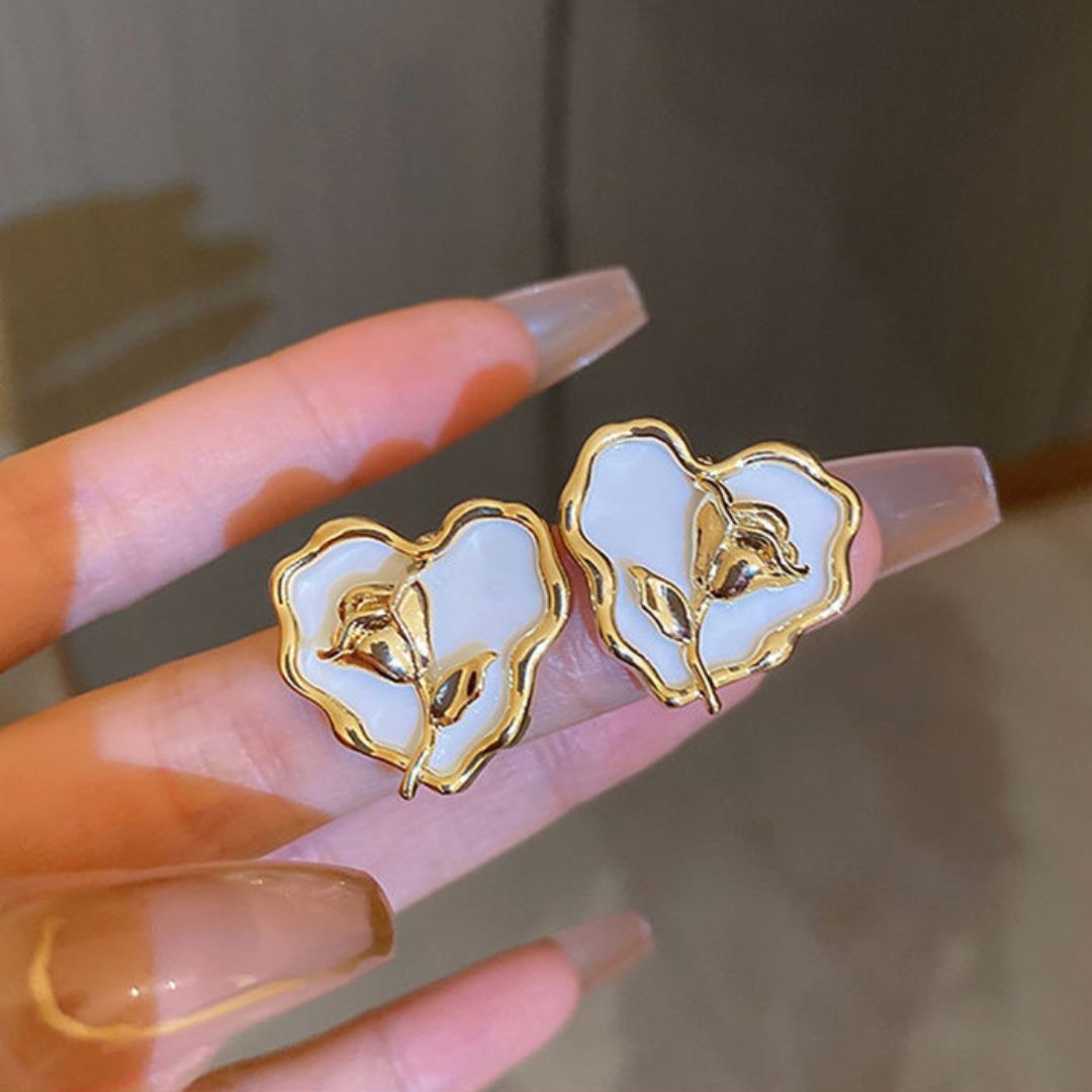 Blossom Heart Studs Earring