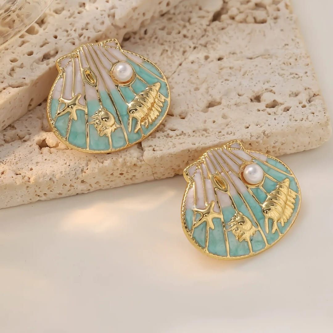 Mermaid Treasure Stud Earrings