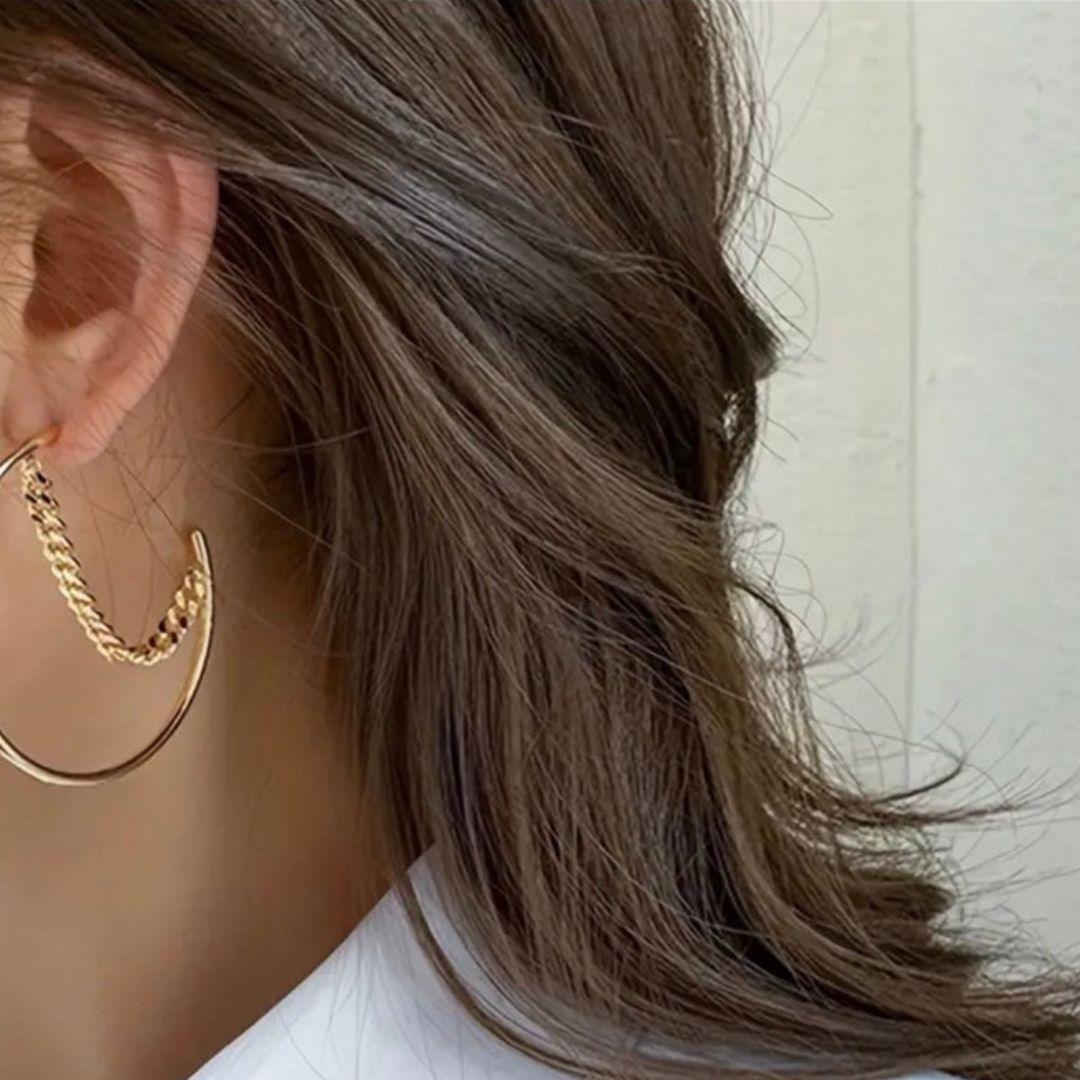 As Pretty As Gold Hoop Earrings