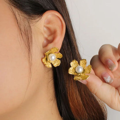 As Pretty as Golden Flower Earring