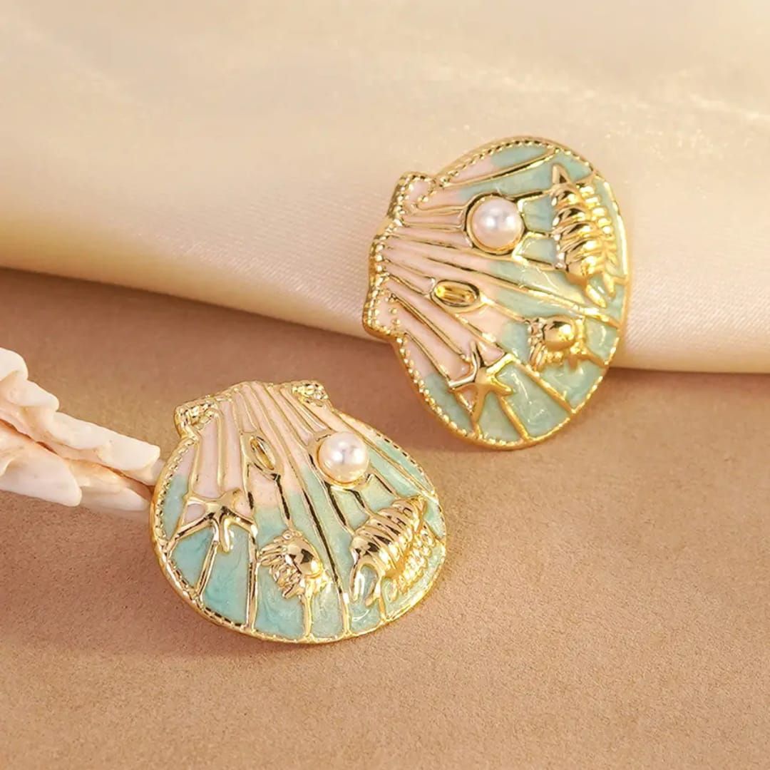 Mermaid Treasure Stud Earrings