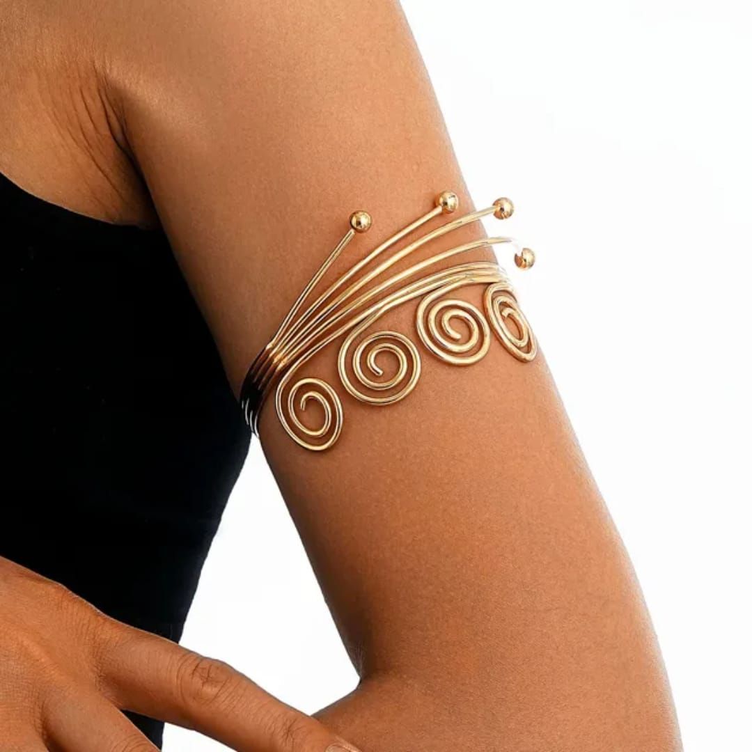 Ethnic Swirling Arm Cuff