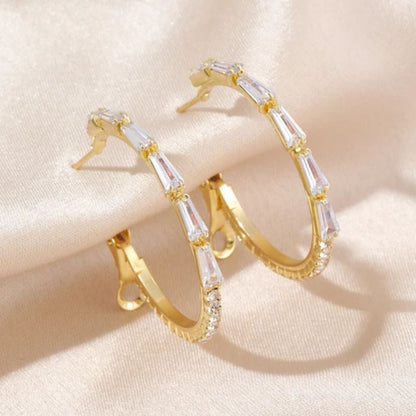 Crystal Hoop Earrings