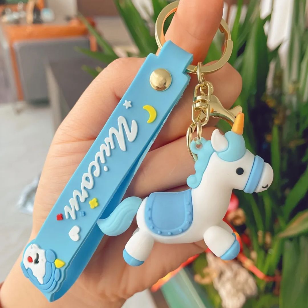 Big Cute Unicorn Keychain