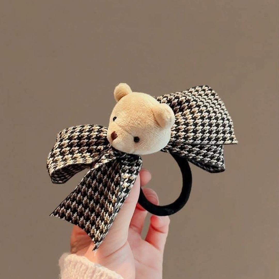 Beary Bow Tie Hair Tie