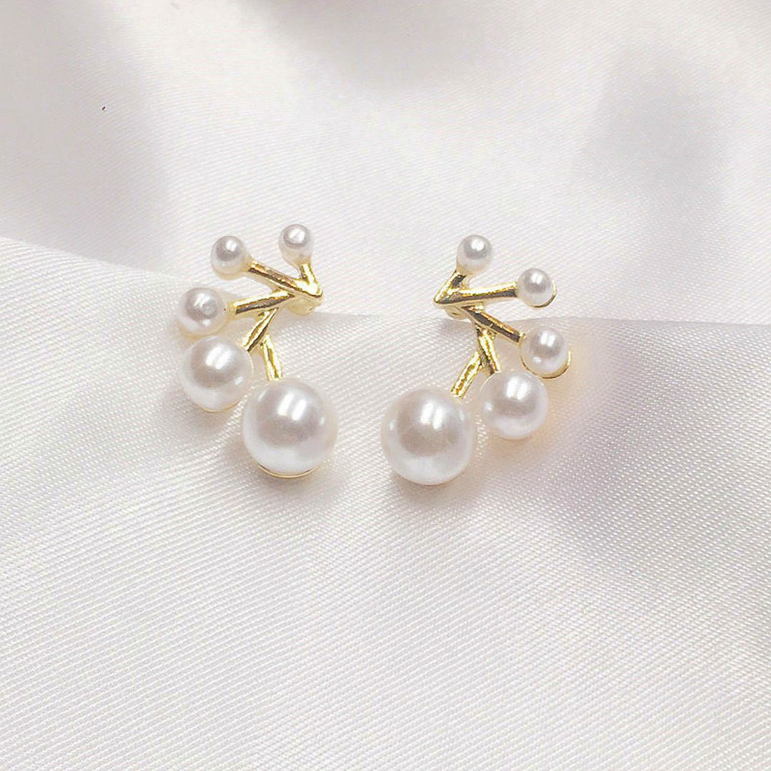 Petite Pearl Blossom Studs Earrings