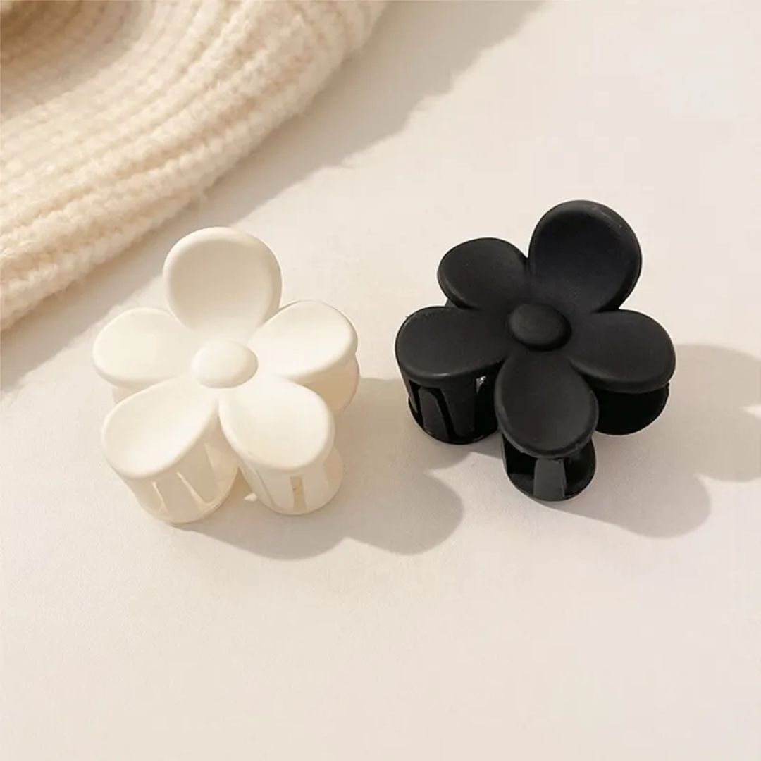 Matte Flower Claw Clips