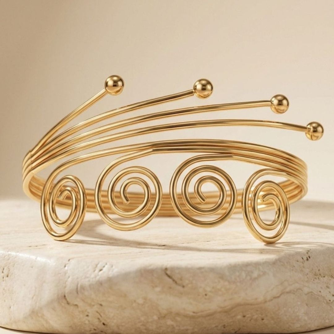 Ethnic Swirling Arm Cuff