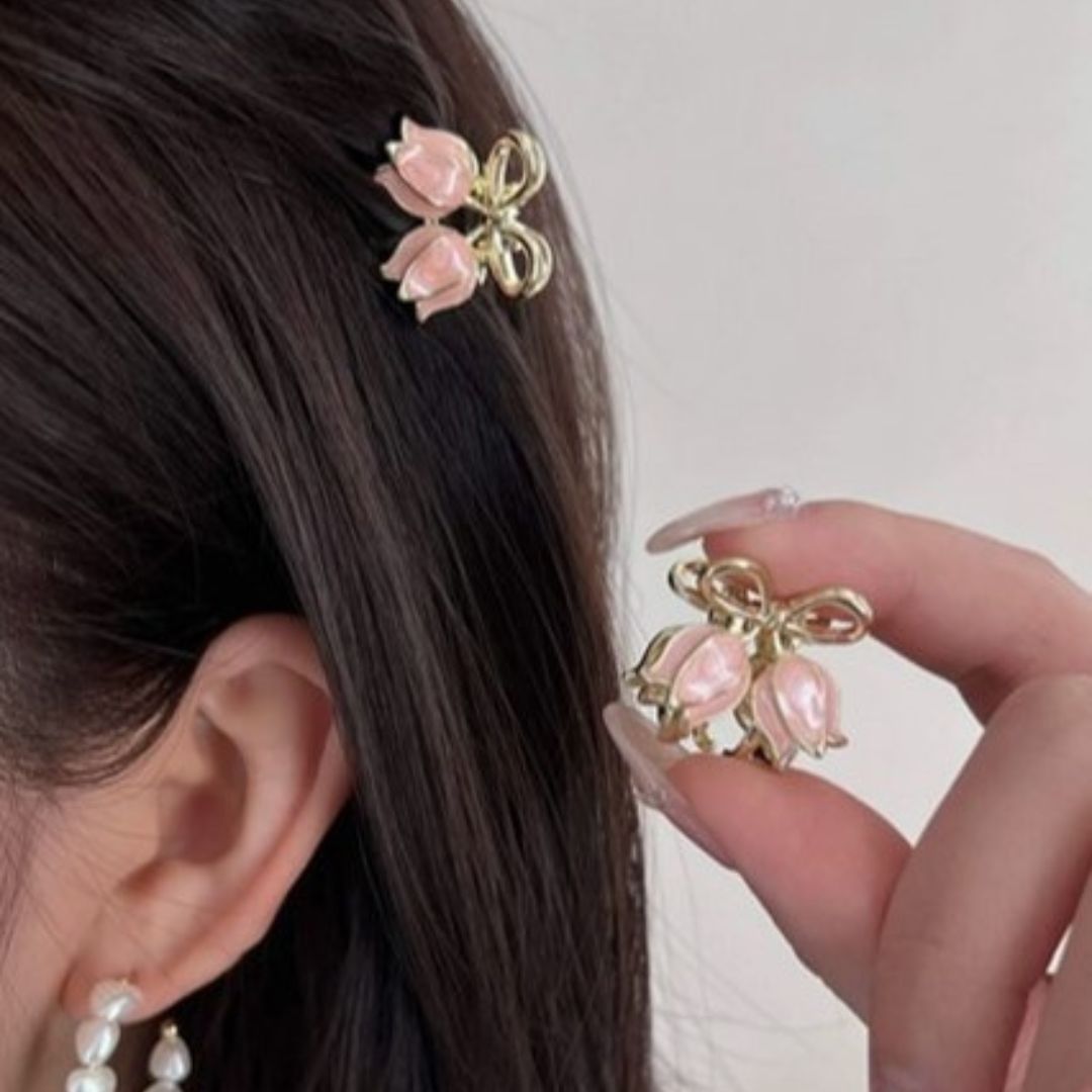 Pink Tulip Hair Claw