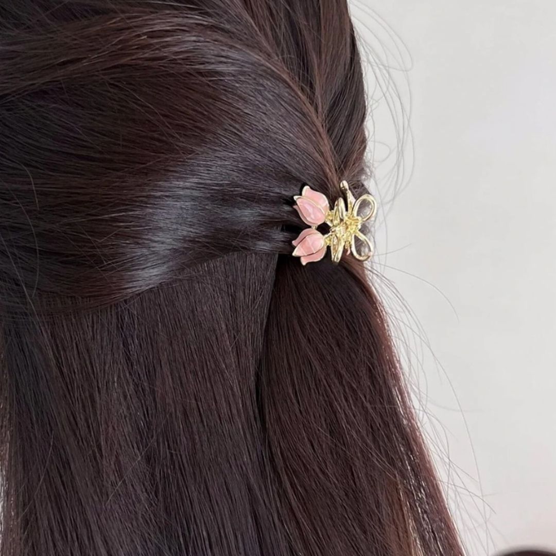 Pink Tulip Hair Claw