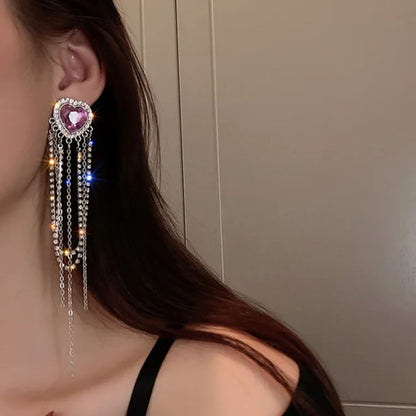 Dreamy Heart Crystal Earrings