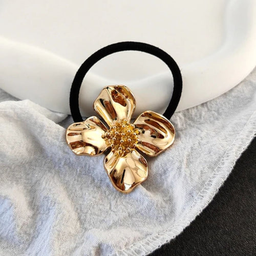 Golden Bloom Hair Tie
