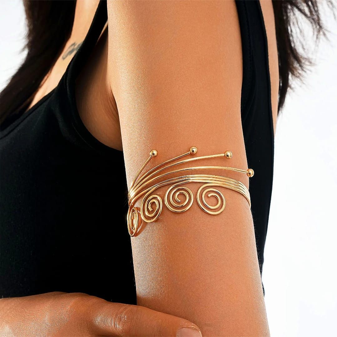 Ethnic Swirling Arm Cuff