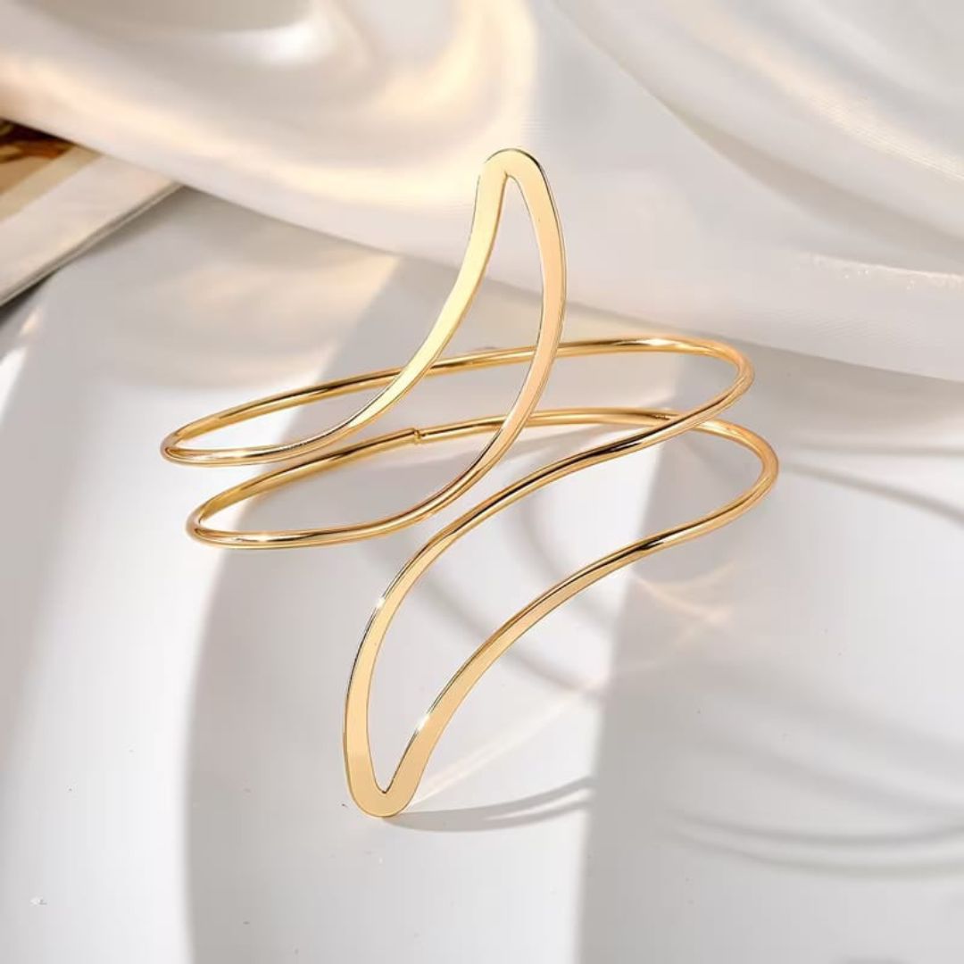 Gilded S-Curve Arm Cuff