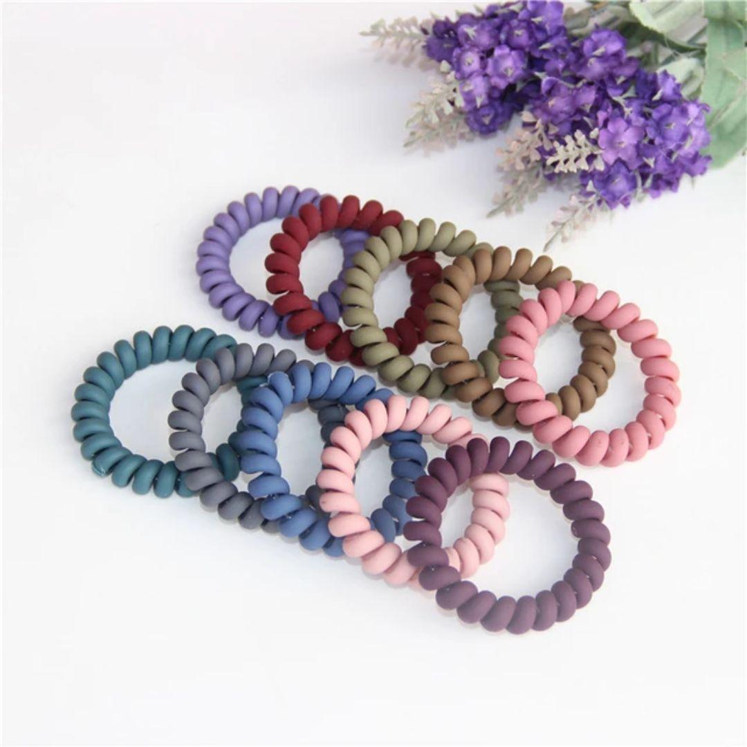 Colorful Hair Spring Rubber Band (pack of 5)