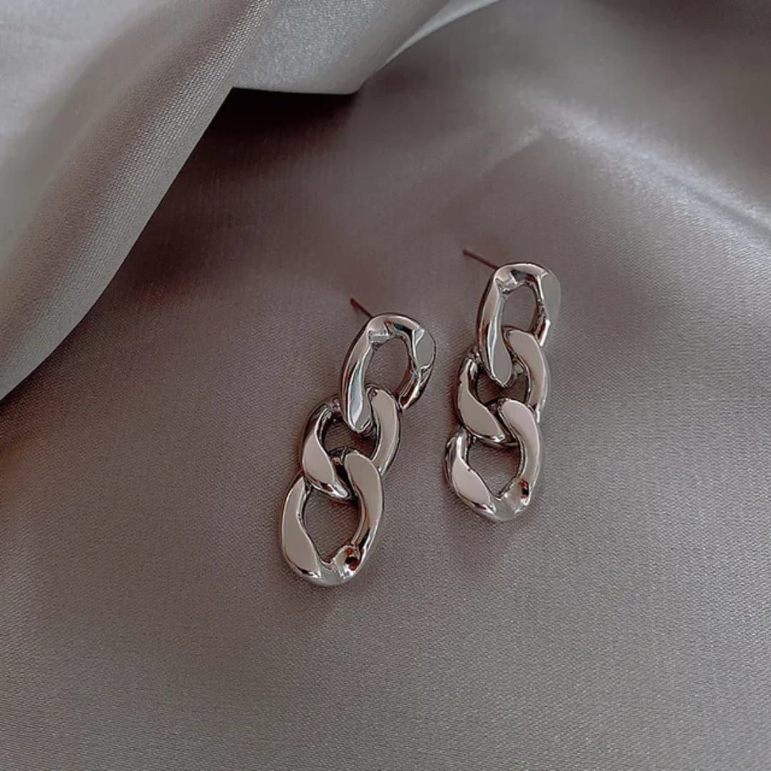 Dangling Chain Stud Earrings
