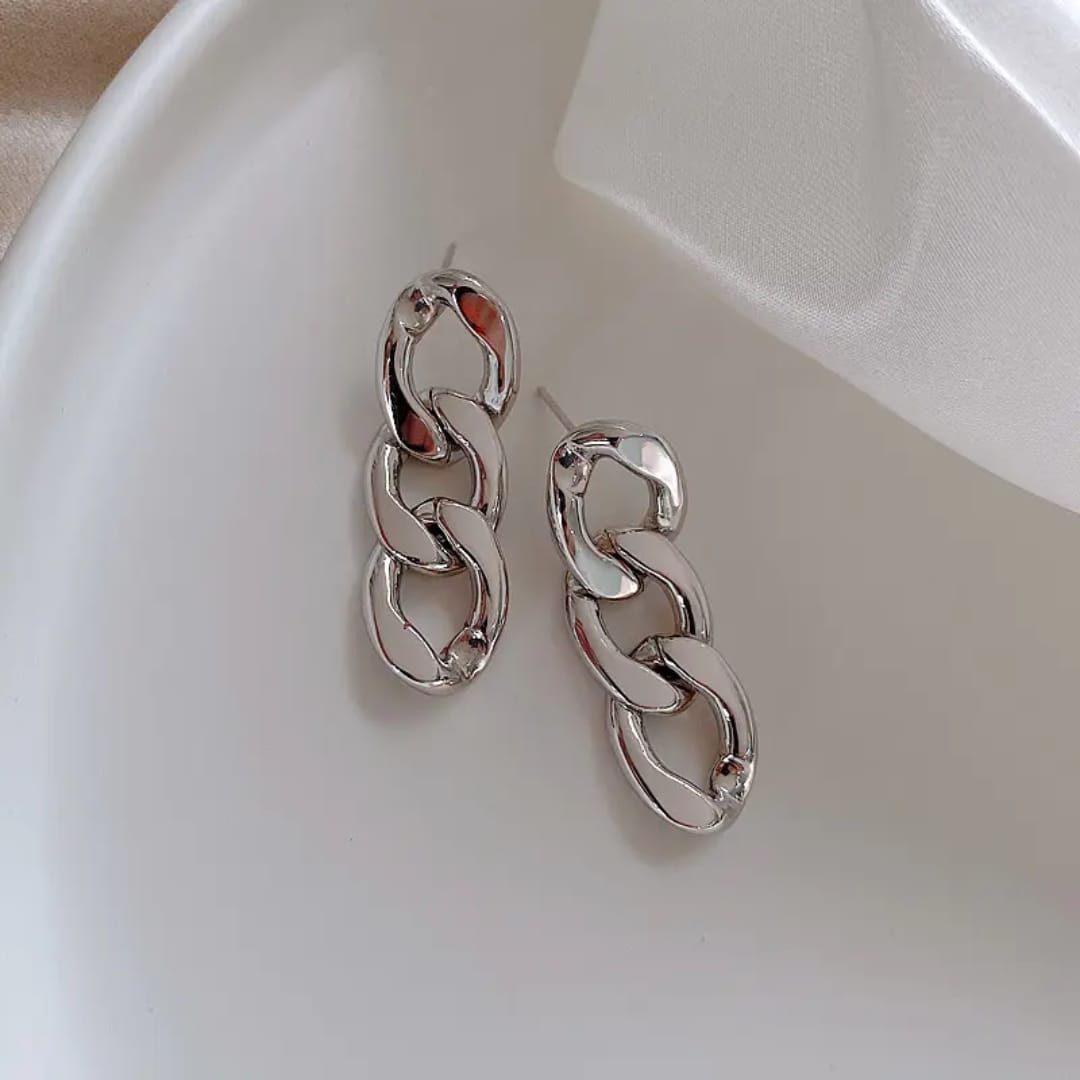 Dangling Chain Stud Earrings