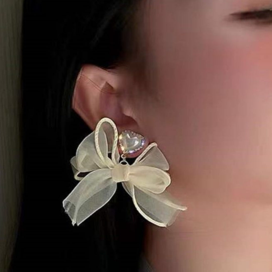 Lover's Knot Pearl Drops Earrings