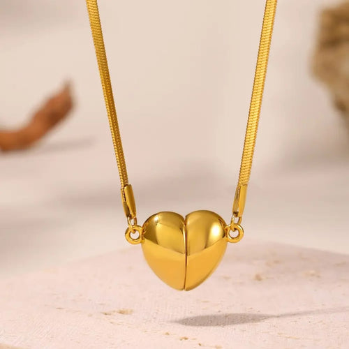 Golden Heart Magnet Necklace