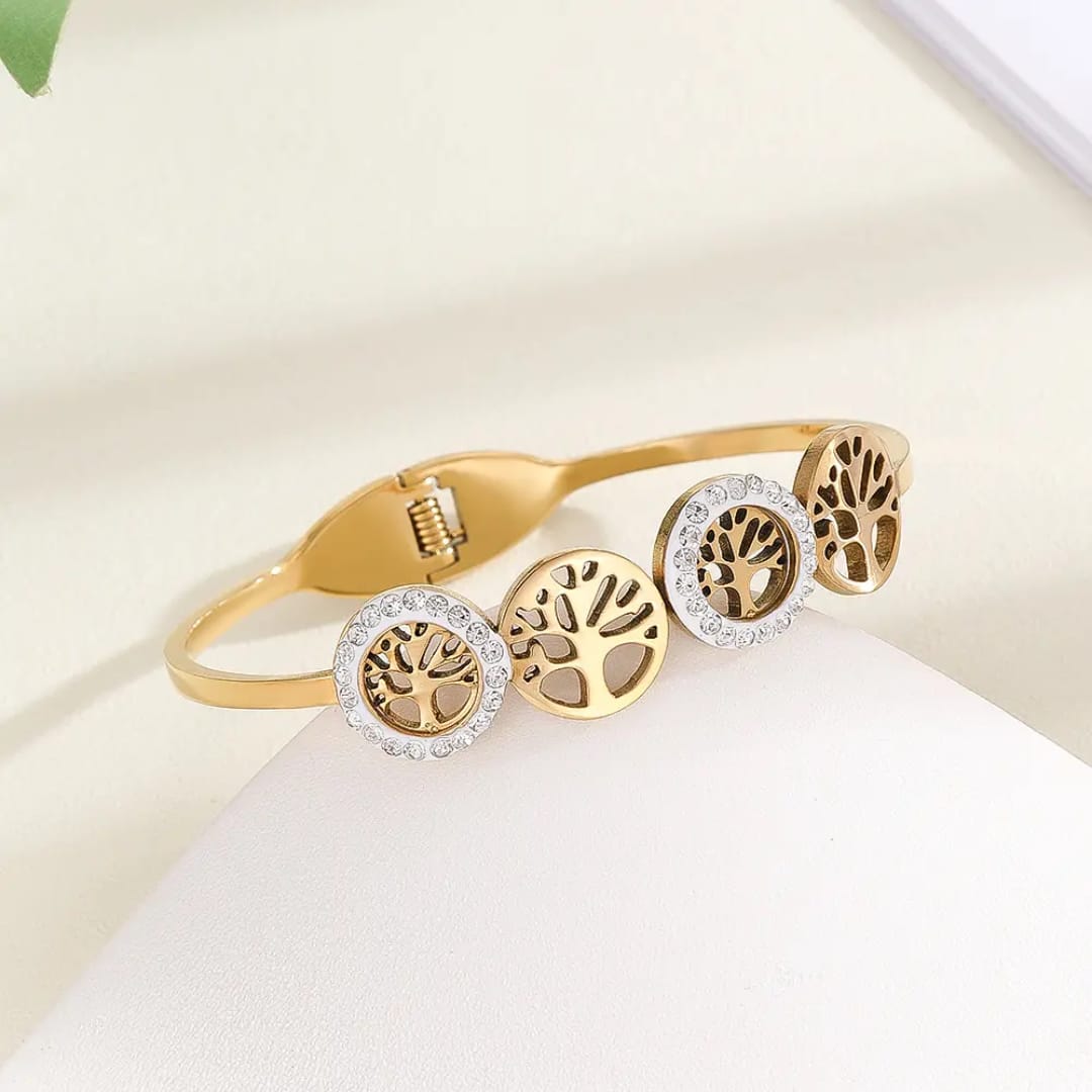 Golden Roots Bangle Bracelet