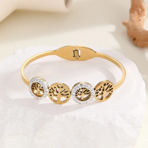 Golden Roots Bangle Bracelet