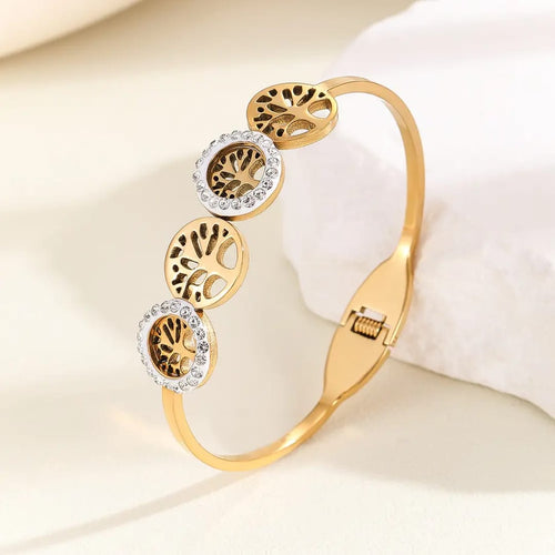 Golden Roots Bangle Bracelet