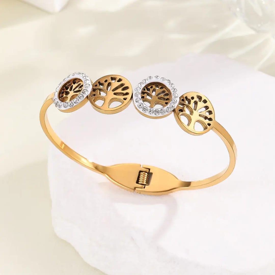 Golden Roots Bangle Bracelet