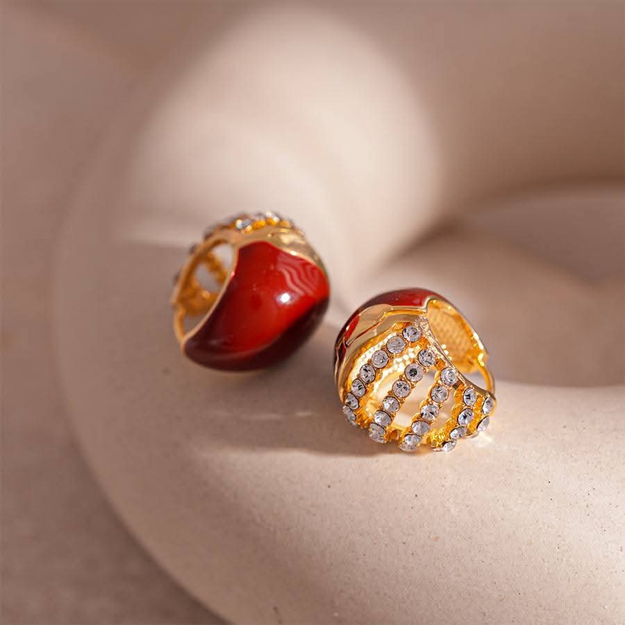 Royal Bloom Hoops Earring