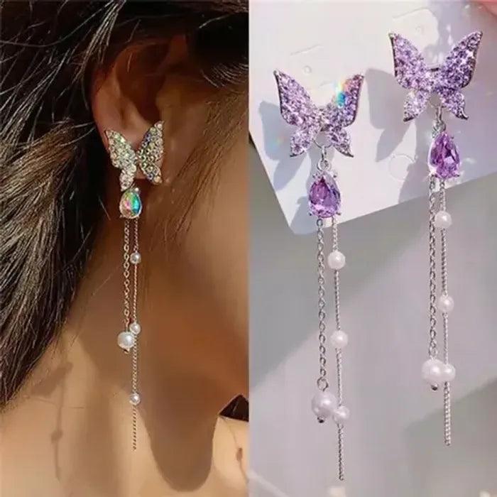 Social Butterfly Long Chain Earrings