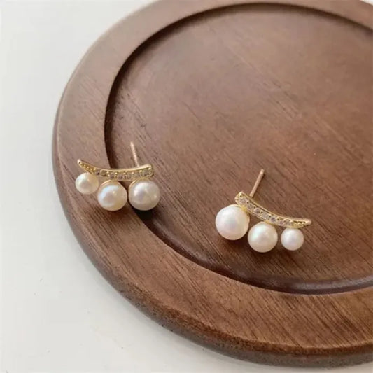 Perky Pearl Minimal Earrings