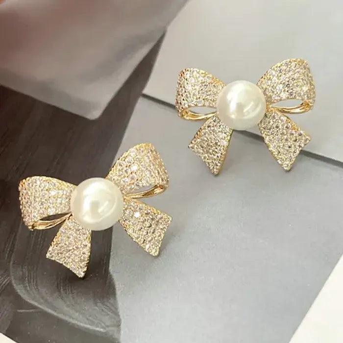 Take A Bow Stud Earrings