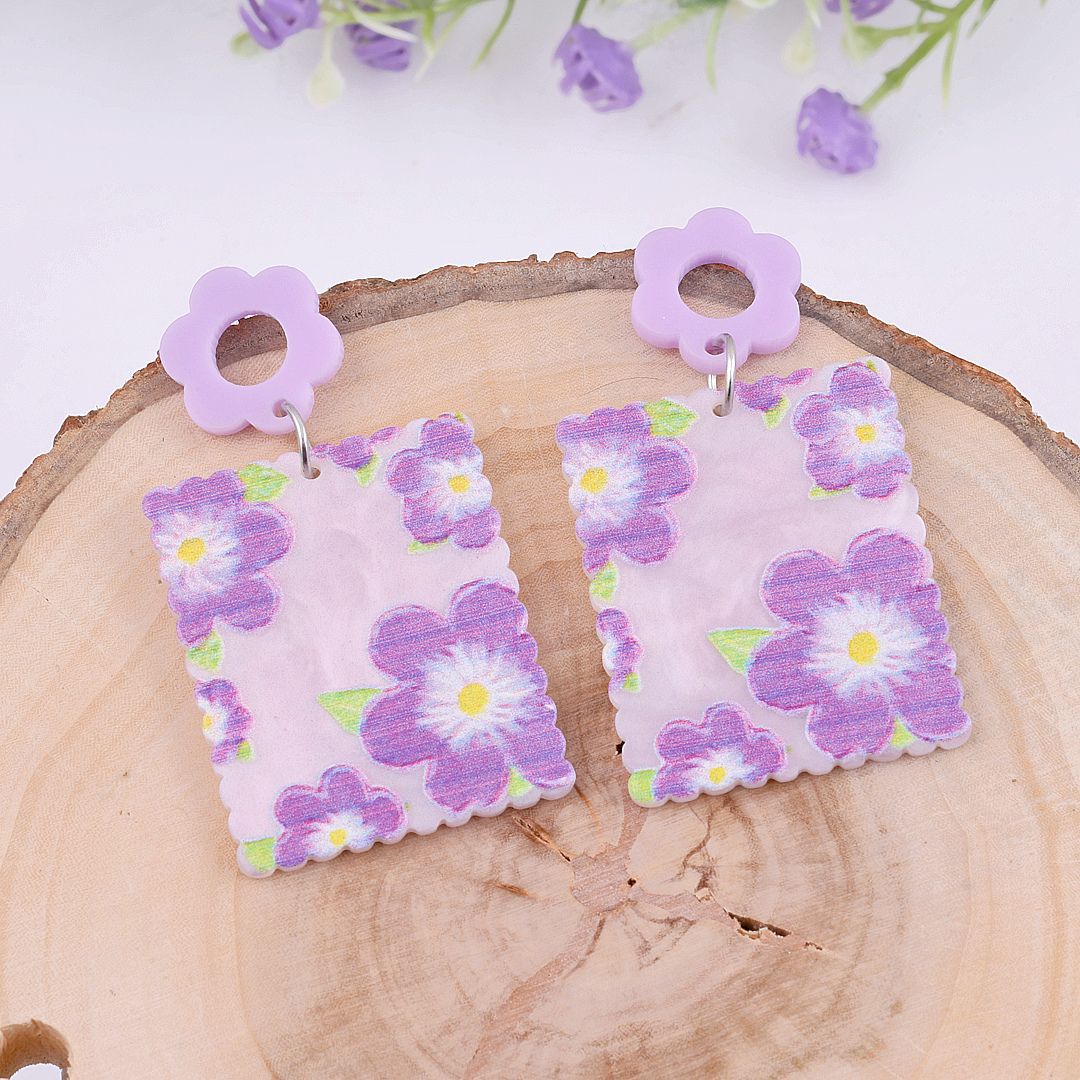 Lilac Quirky Earrings