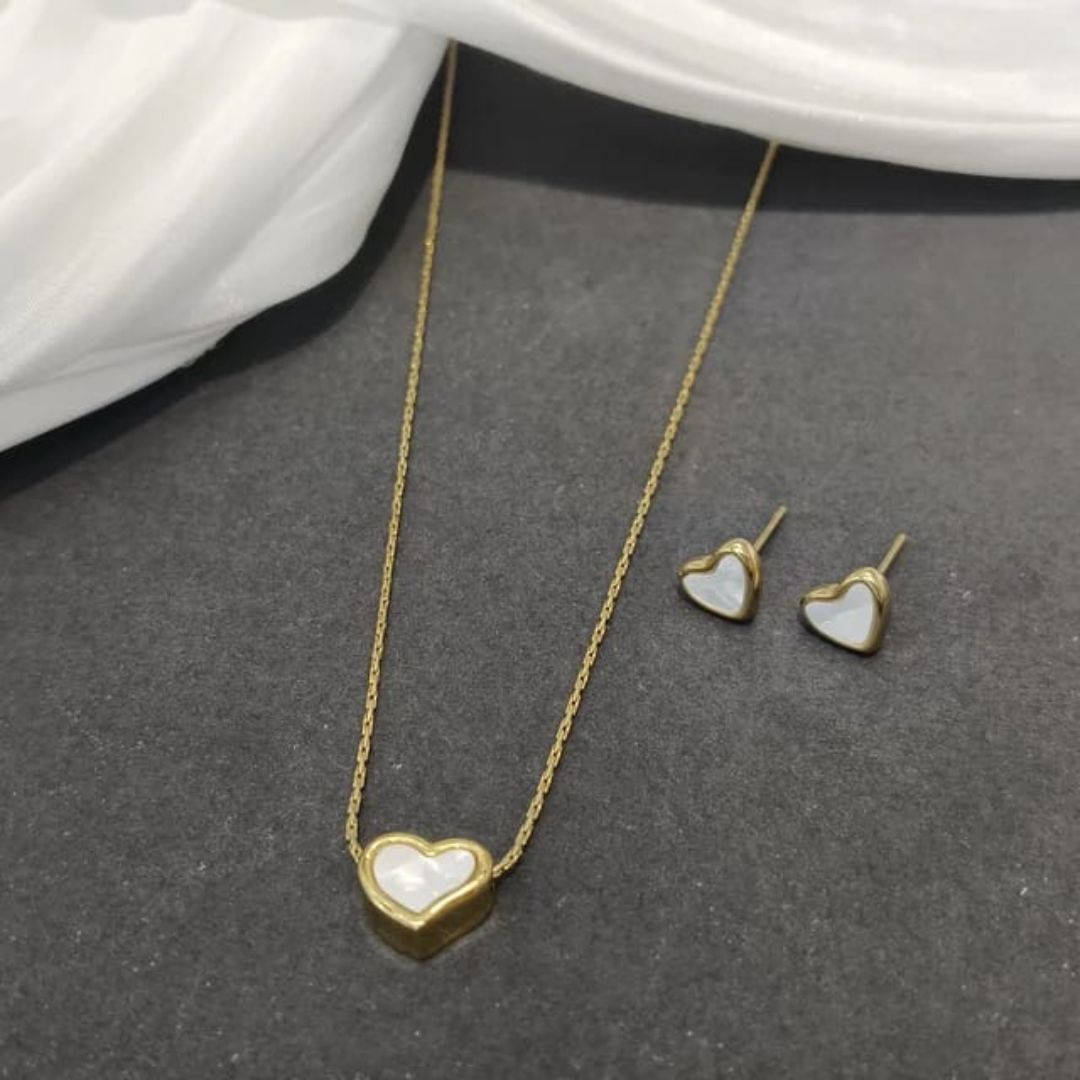 Combo of Heart Earrings and Neckpiece