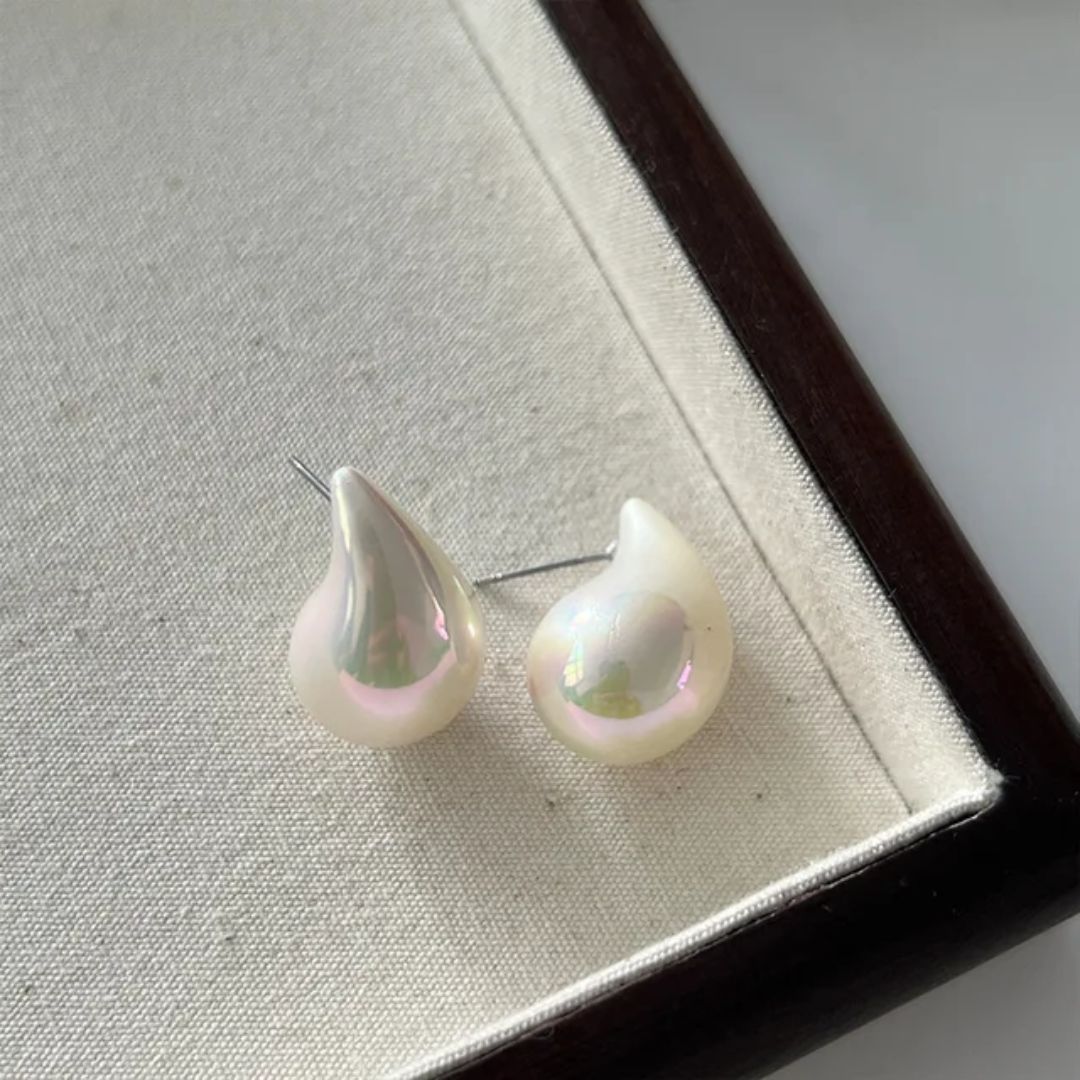 Tear Drop Luxe Stud Earrings