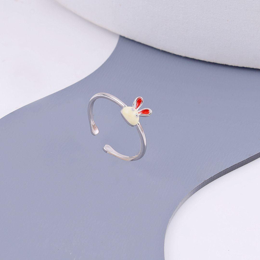 Silver Bunny Minimalist Rings