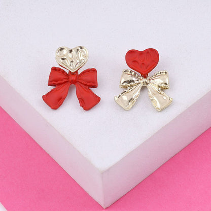 Mismatched Bow Earrings