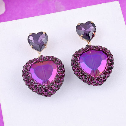 Bling Bloger Heart Earrings