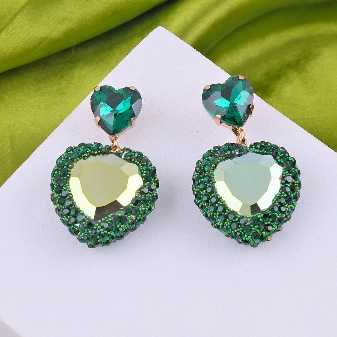 Bling Bloger Heart Earrings