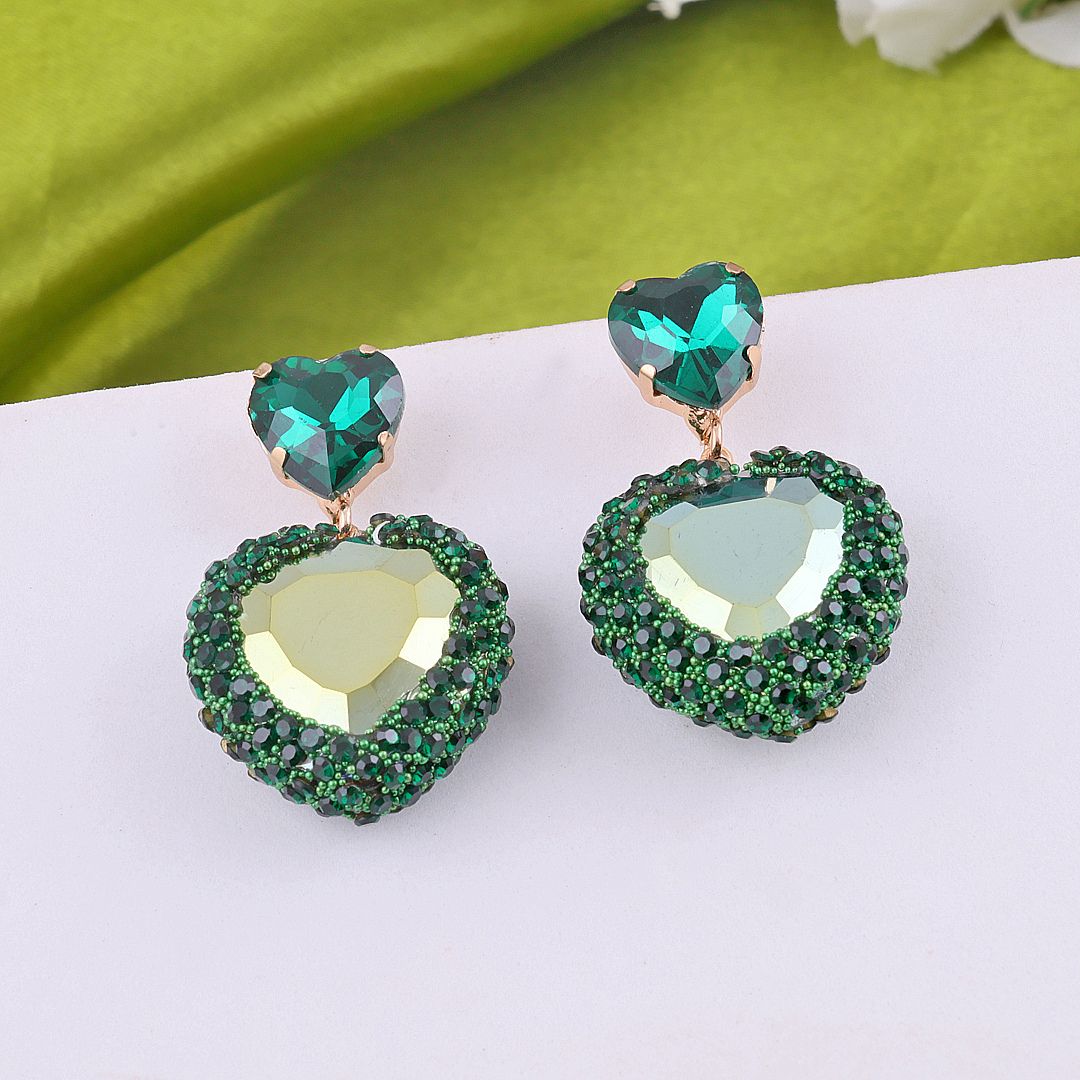 Bling Bloger Heart Earrings